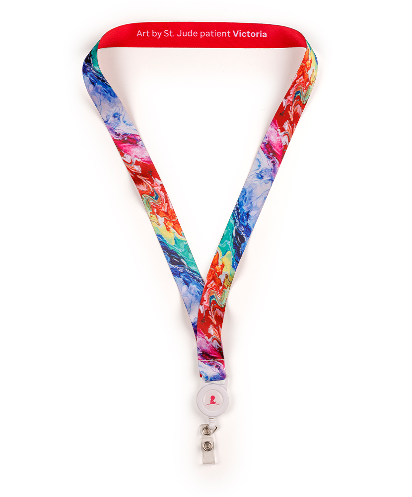 Primary image Patient Art Paint Swirls Lanyard - Victoria